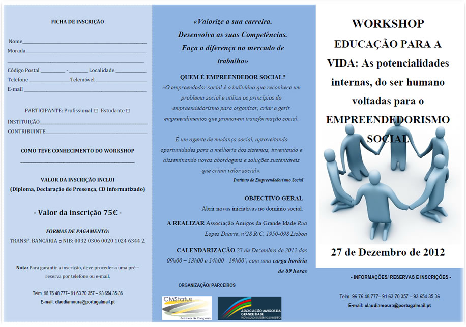 Workshop educação para a vida